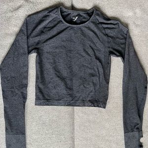 Gymshark vital seamless 2.0 long sleeve cropped top. Finger holes in sleeves